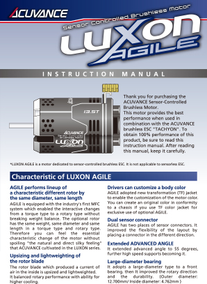 Sencer Controlled Brushless Motor『LUXON AGILE』